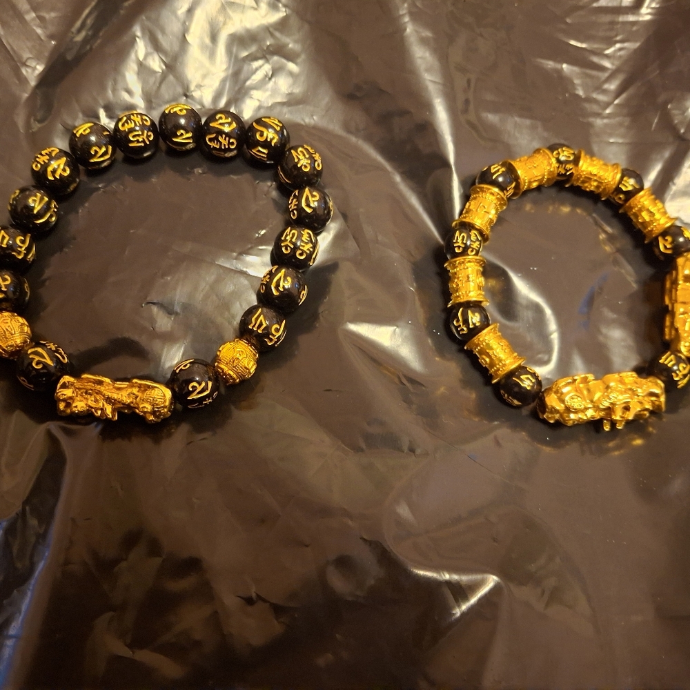 Feng Shui Black Obsidian Wealth Bracelets For Men & Women